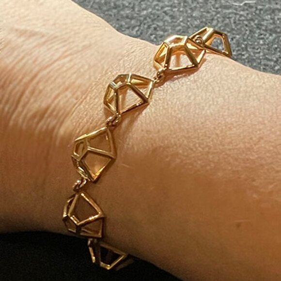 EDDIE BORGO "vintage" gold-plated bracelet - Picture 2 of 5